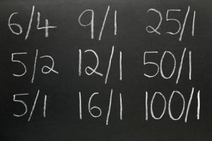 Betting Odds Written On A Chalkboard