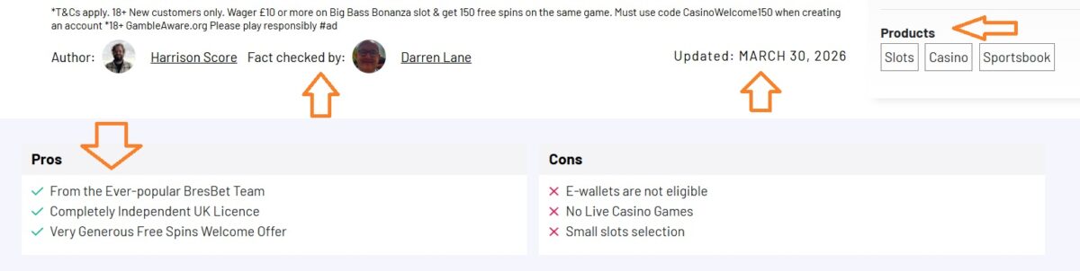 updated review page information wdw bingo