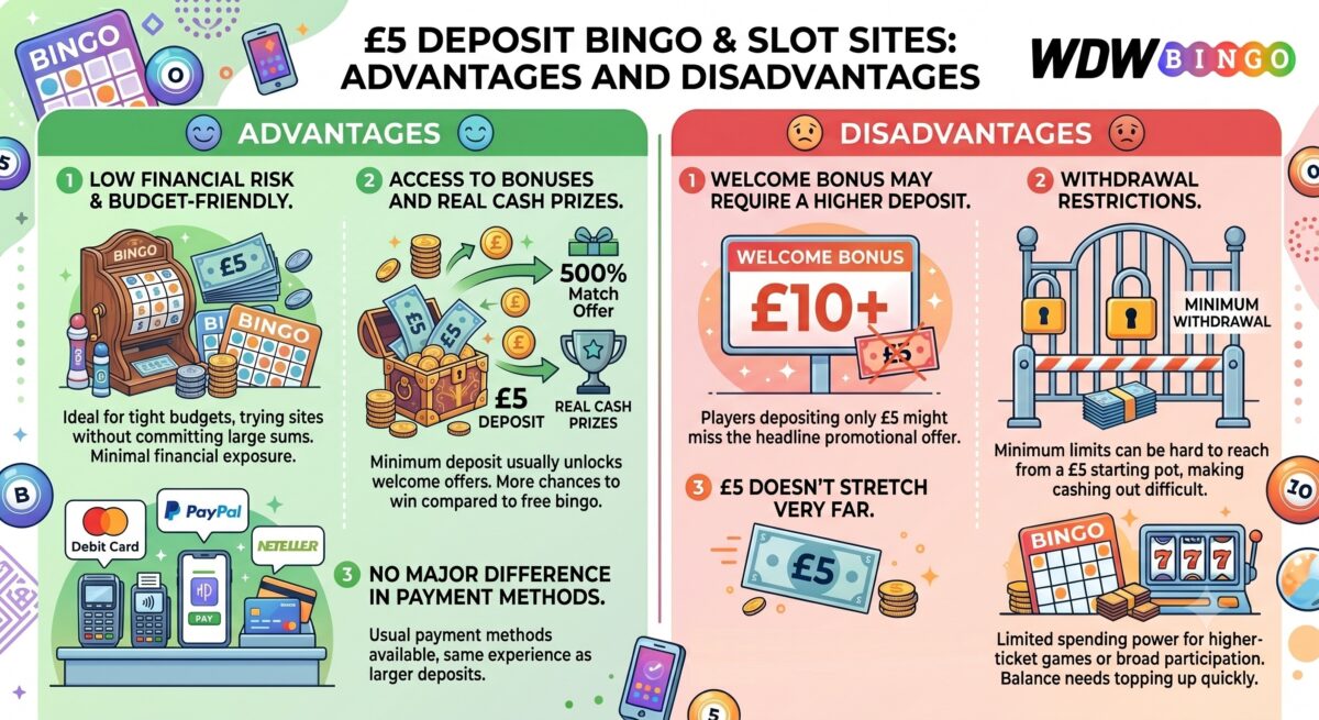 £5 deposit bingo advantages and disadvantages wdw bingo
