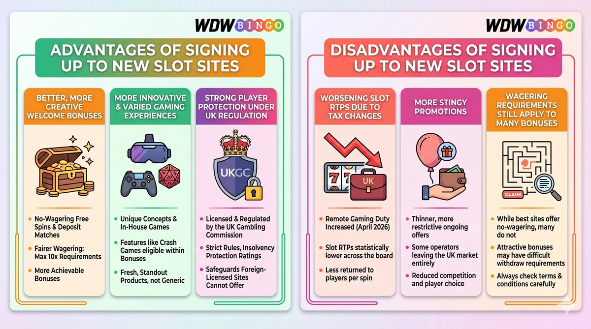 advantages and disadvantages to new slot sites wdw bingo
